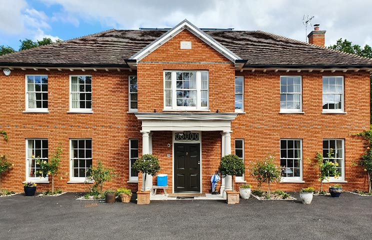 Commanding triple sash window above the impressive Entrance Door was a common feature in Georgian Era Commanding triple sash window above the impressive Entrance Door was a common feature in Georgian Era