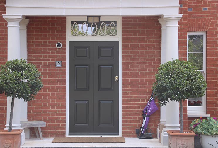 Bespoke design Georgian front door with exact proportions and hand-crafted top light feature Bespoke design Georgian front door with exact proportions and hand-crafted top light feature