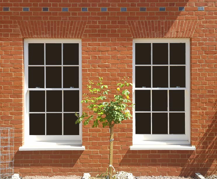 Extra slim meeting rails and fine glazing bars finish off the new house in traditional feel ???